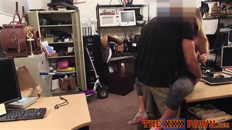 Blonde Teen Pussy Stretched Hardcore In Pawnshop Office