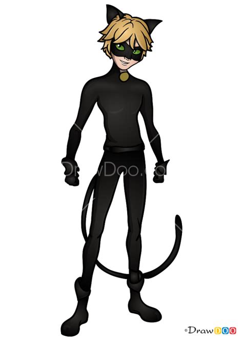 How To Draw Cat Noir Ladybug And Cat Noir