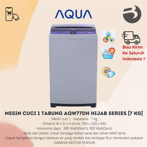 Jual Aqua Mesin Cuci Tabung Aqw Dh Hijab Series Mesin Cuci Kg