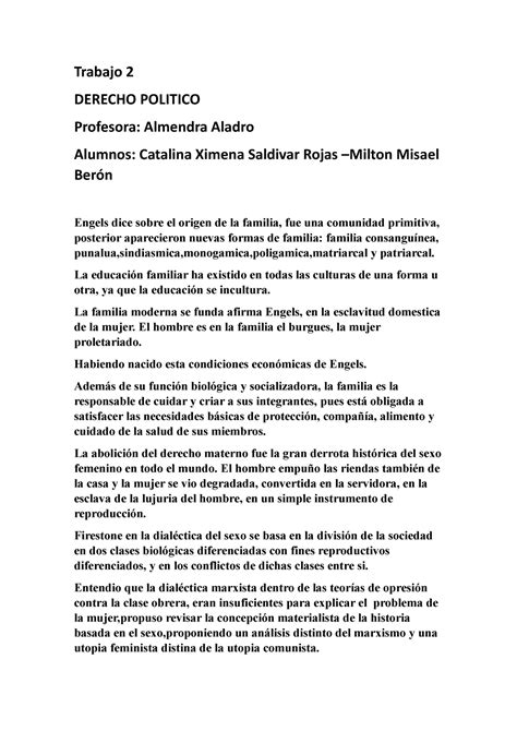 Trabajo 2 Guia De Estudio Derecho Constitucional Studocu