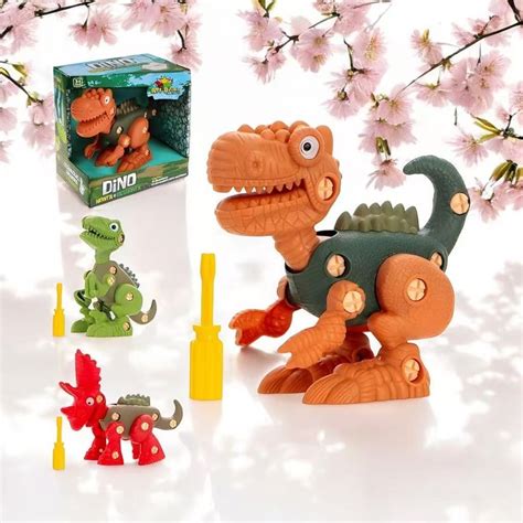 Dinossauro Monta E Desmonta - Brinquedo Dinossauro Monta e Desmonta com Brinquedo Ferramenta Inclusa ...