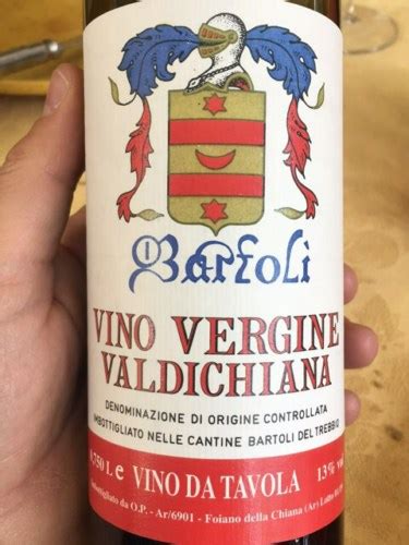 Cantine Bartoli Del Trebbio Vino Vergine Valdichiana Vivino