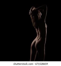 Sexy Nude Woman Body Over Black Stock Photo Shutterstock