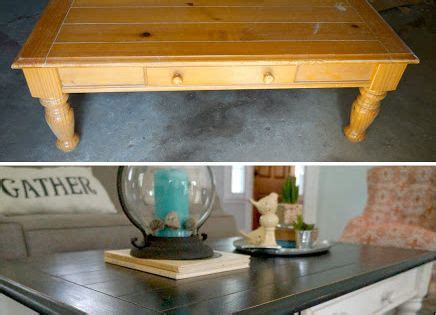 Kammy S Korner Two Tone Coffee Table Redo With Diy Chalk Paint