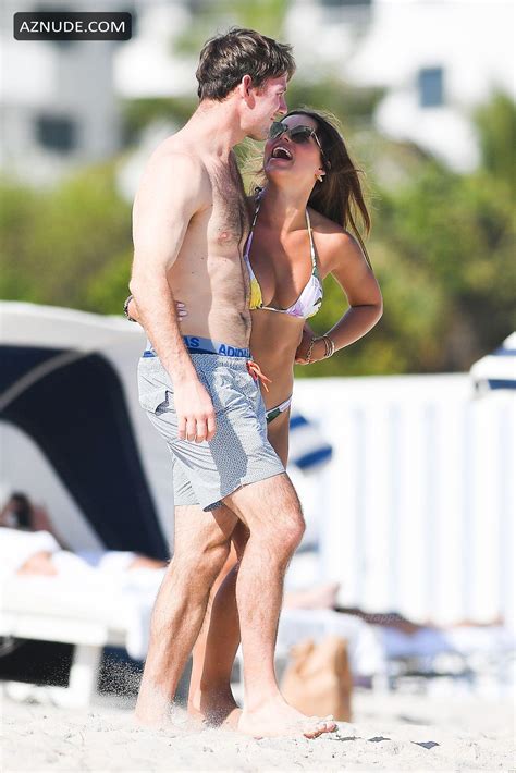 Brooks Nader Wearing A Printed Bikini In Miami Beach Aznude