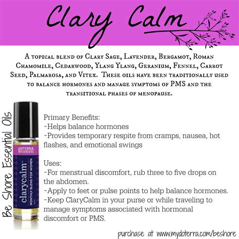 Clary Calm Can Be A Womans Best Friend It Helps With All Aspects Of