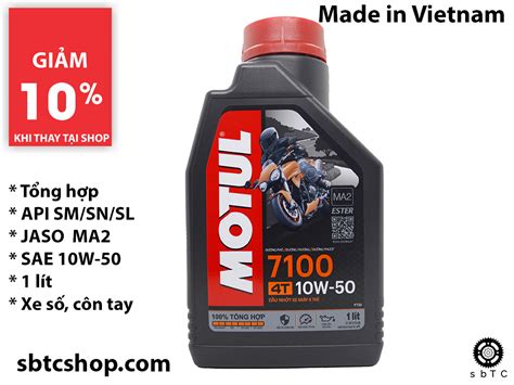 Dầu nhớt Motul tổng hợp hoàn toàn Fully Synthetic 7100 10W50 1 lít 1L ...