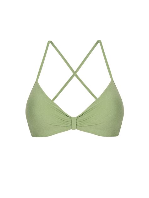 Góra bikini frotte Oliwkowa piankowe miseczki Sklep Miss Lou