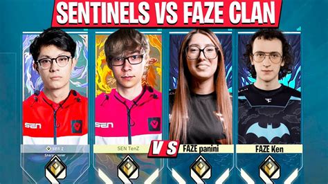 Sen Tenz And Sen Zekken Vs Pro Girl Faze Panini And Pro Player Faze Zachareee In Ranked Game