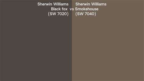 Sherwin Williams Black Fox Vs Smokehouse Side By Side Comparison