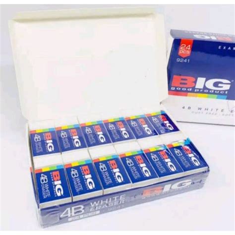 Penghapus Pensil B40 Putih Big 1 Pcs Karet Stip Setip Eraser Hapus Alat