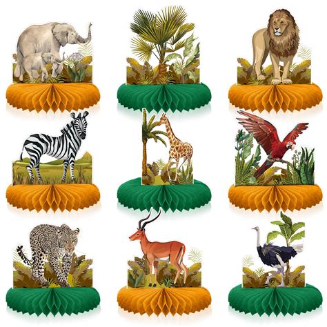 Buy Shappy 9 Pcs African Safari Centerpieces For Tables Baby Shower