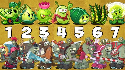 PvZ 2 Challenge All Plants Power Up Vs 35 Frozen Random Team Zombies