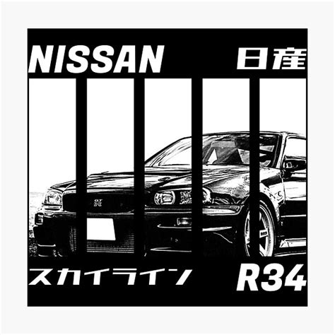 L Mina Fotogr Fica Nissan Skyline Gt R R Black N White Versi N