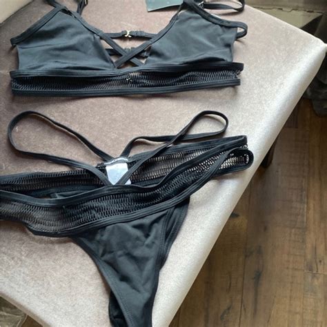 Fashion Nova Swim Nwt Sexy Black Mesh Bikini Poshmark