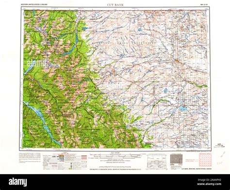 Map of cut bank montana Cut Out Stock Images & Pictures - Alamy