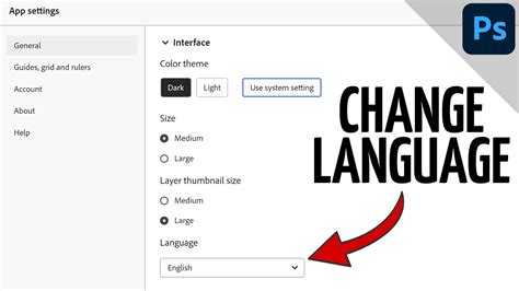 Change Language In Photoshop On The Web Youtube