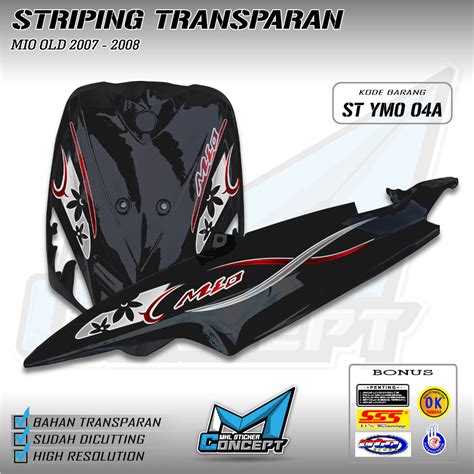 Jual STICKER TRANSPARAN MIO STRIPING TRANSPARAN MAXDECAL MIO SPORTY