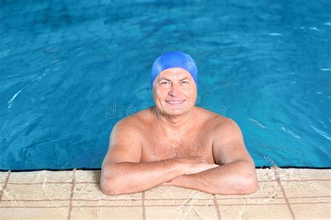 Sportive Senior Man In Indoor Pool Stock Photo Image Of Resort Mature 125192594