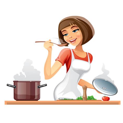 Woman Cooking Clip Art