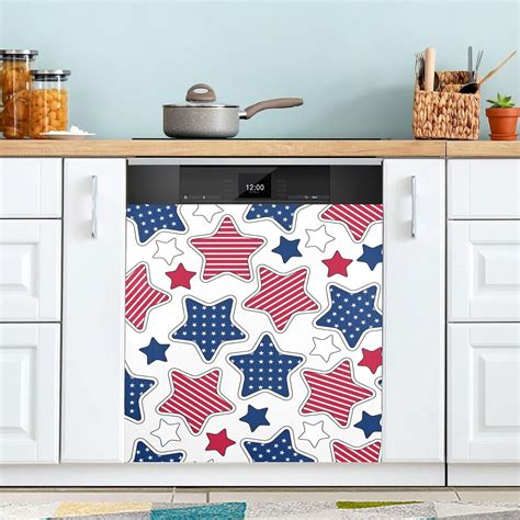 Skysonic Dishwasher Magnet Cover American Stars Patriotic Magnetic Dish