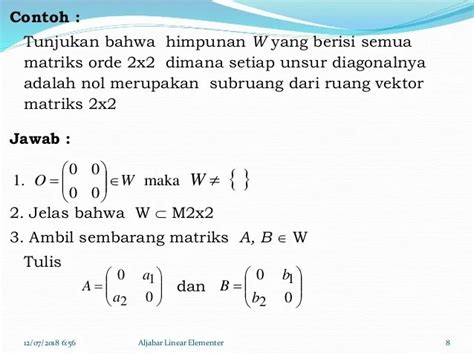 Contoh Soal Aljabar Linear Vektor Siswapelajar Com Riset