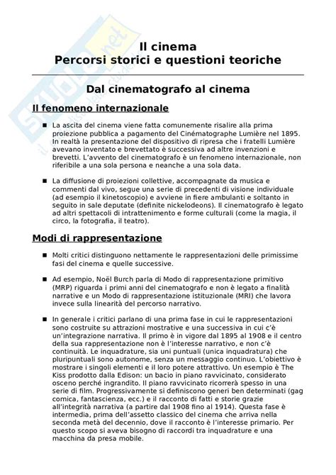 Riassunto Esame Storia Del Cinema Prof Minuz Andrea Libro