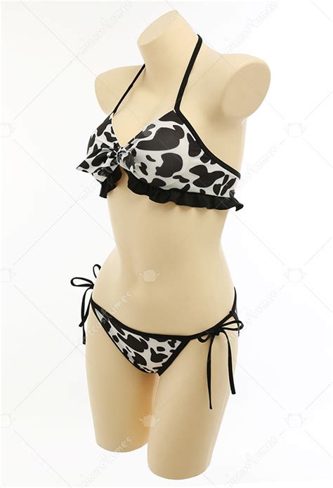 Milk Cow Pattern Swimsuits Sexy Bathing Suits Bikini Sets For Sale