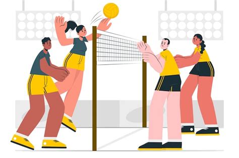 Free Vector Volleyball Concept Illustration