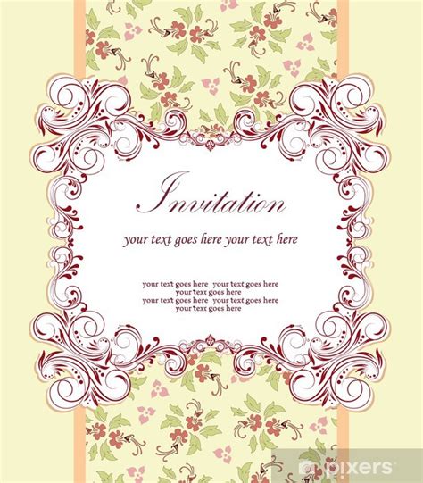 Papier Peint Cadre Fleuri Vintage Floral Pixers Fr