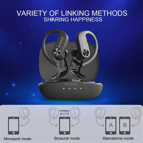 Tws Sports Headphones Bluetooth Wireless Headset Ear Hooks Anti Fall Earpiece Waterproof