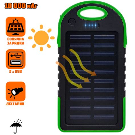 УМБ Power Bank повербанк Solar Charger SC-10 10000 mAh на солнечной ...