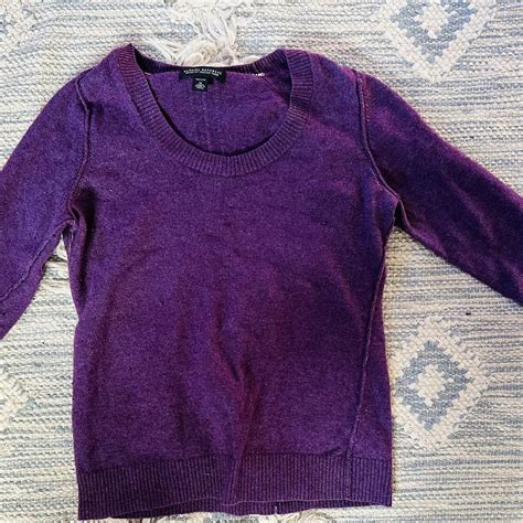 Banana Republic Purple Wool Light Sweater Depop