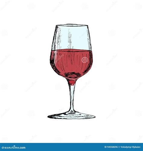 Wine Glass Vintage Illustration