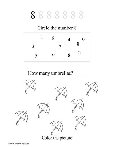 Free Number 8 Worksheet