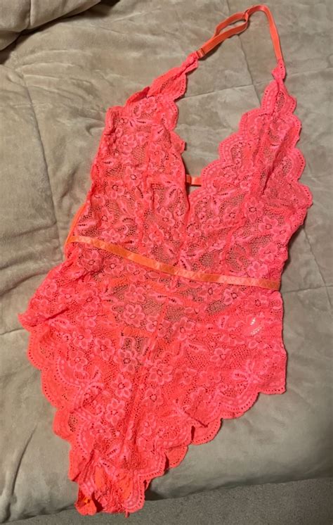 3 Mo Finance Kaei Shi High Cut Halter Deep V Neck Lingerie Floral Lace Bodysuit Plunge Teddy