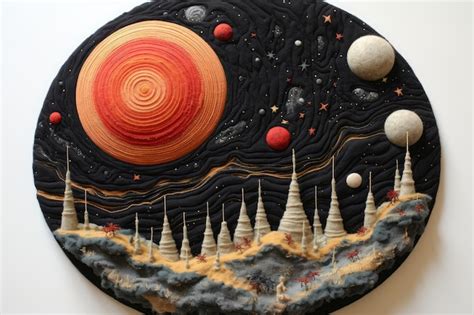 Premium Photo Retro Scifi Space Scene