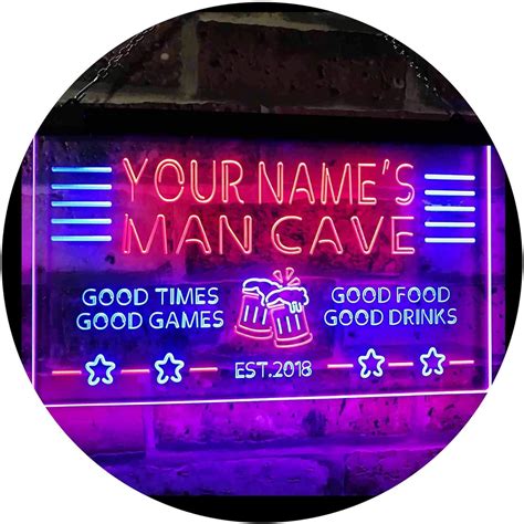 Advpro Personalized Name Custom Man Cave Home Bar Est Year Dual Color