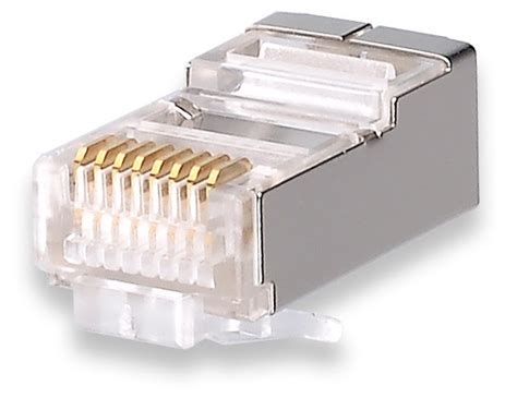 Вилка RJ-45 cat 5E FTP для витой пары 8P8C (100 шт) экранированная ...