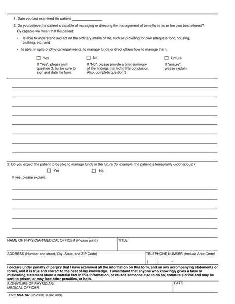 Ssa Form 787 Fill Out Printable PDF Forms Online