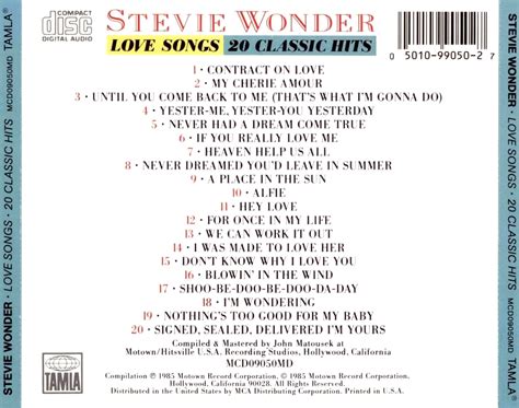 Stevie Wonder (Love Songs - 20 Classic Hits) | O Som Dos Prado's