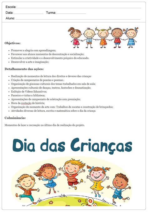 Plano De Aula Semana Da Criança Educação Infantil