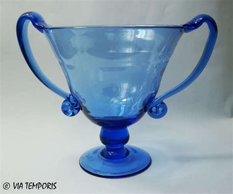 Verre Gallo Romain Kantharos Bleu Via Temporis Reproduction