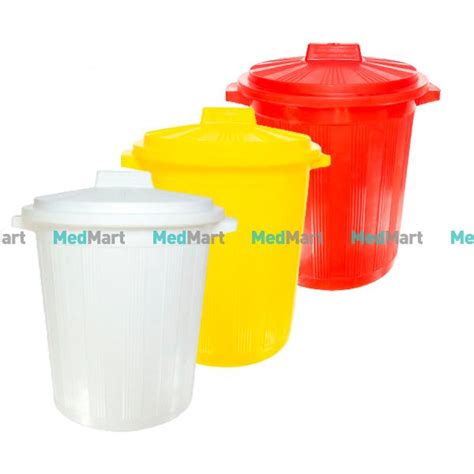 Бак для отходов 12 л, круглый, крышка, без педали