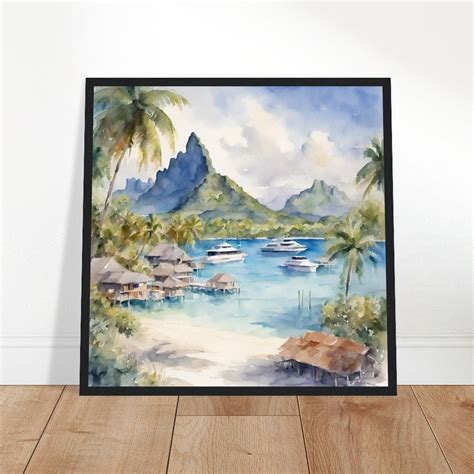 Bora Bora Art Bora Bora Painting Bora Bora Watercolor Art - Etsy