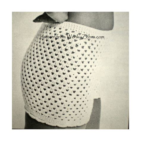 Vintage Crochet Pattern Hotpant Bikini Pdf From Wonkyzebra Etsy Uk