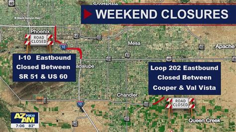 Closures Restrictions On Phoenix Area Freeways This Weekend Fox 10