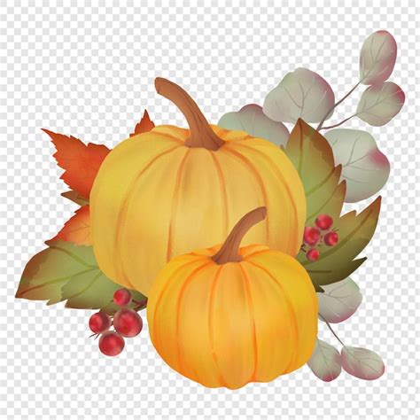 Calabaza Acuarela Oto O Oto O R Stico Clipart Elemento Archivo Psd