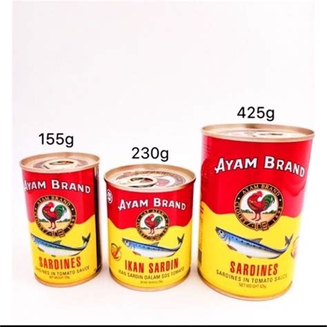 Ayam Brand Sardinemackerel 155g230g425g Shopee Malaysia