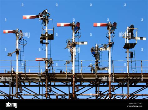 Railway Signals Above Railway Tracks Near Cootamundra Railway Station